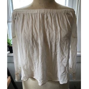 OFF THE SHOULDER WHITE LONG SLEEVE
